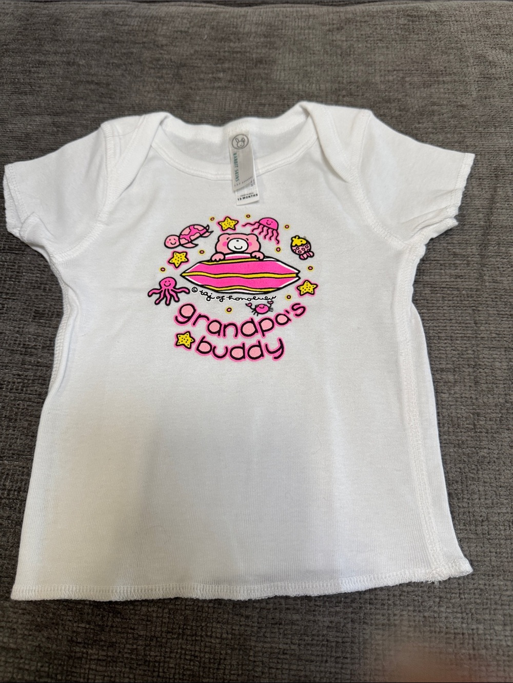 TAJ of HONOLULU SHIRT girls pink white 12 months nwot